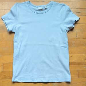 Babaton Light Blue Short Sleeve Crewneck Tee